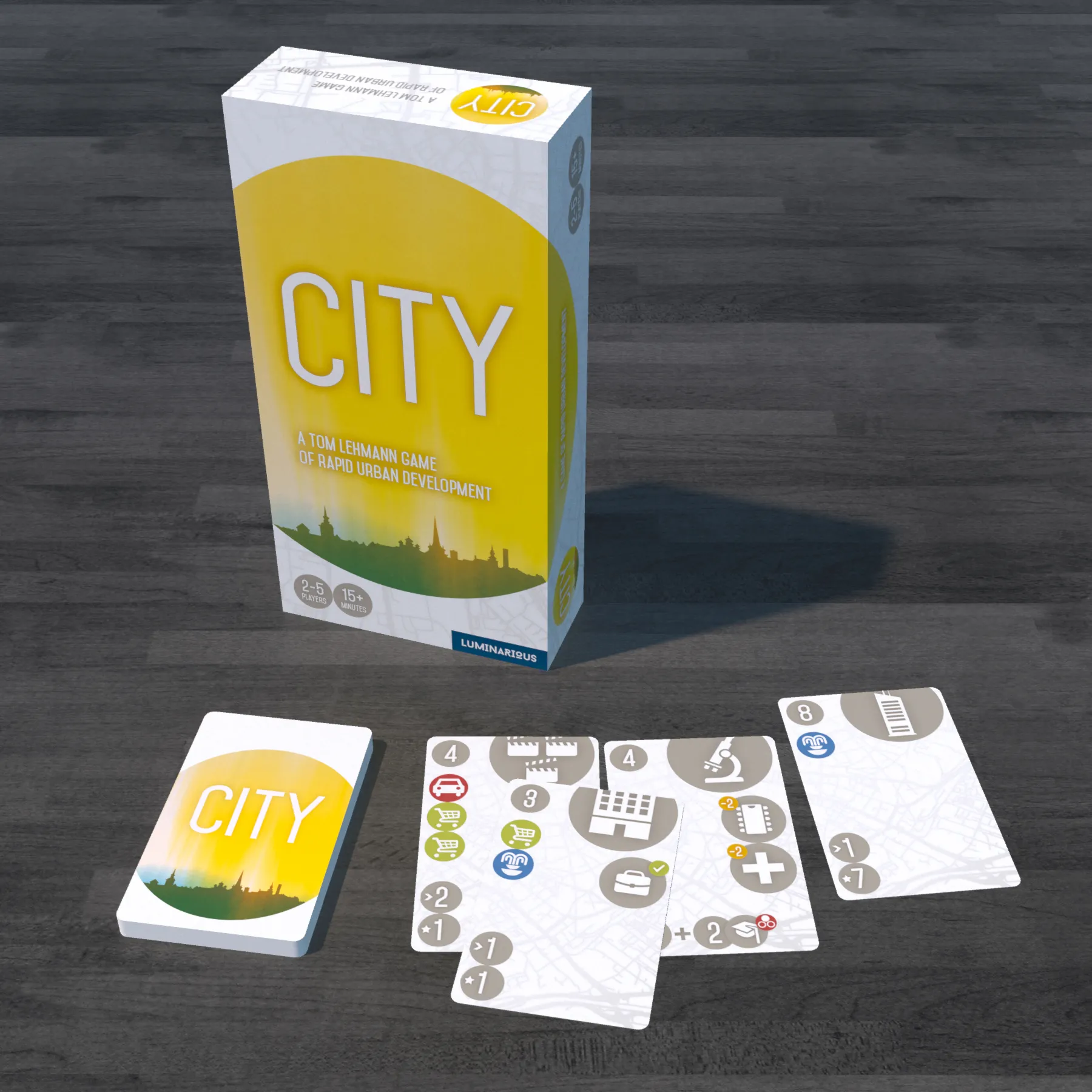 Render for box concept with some cards