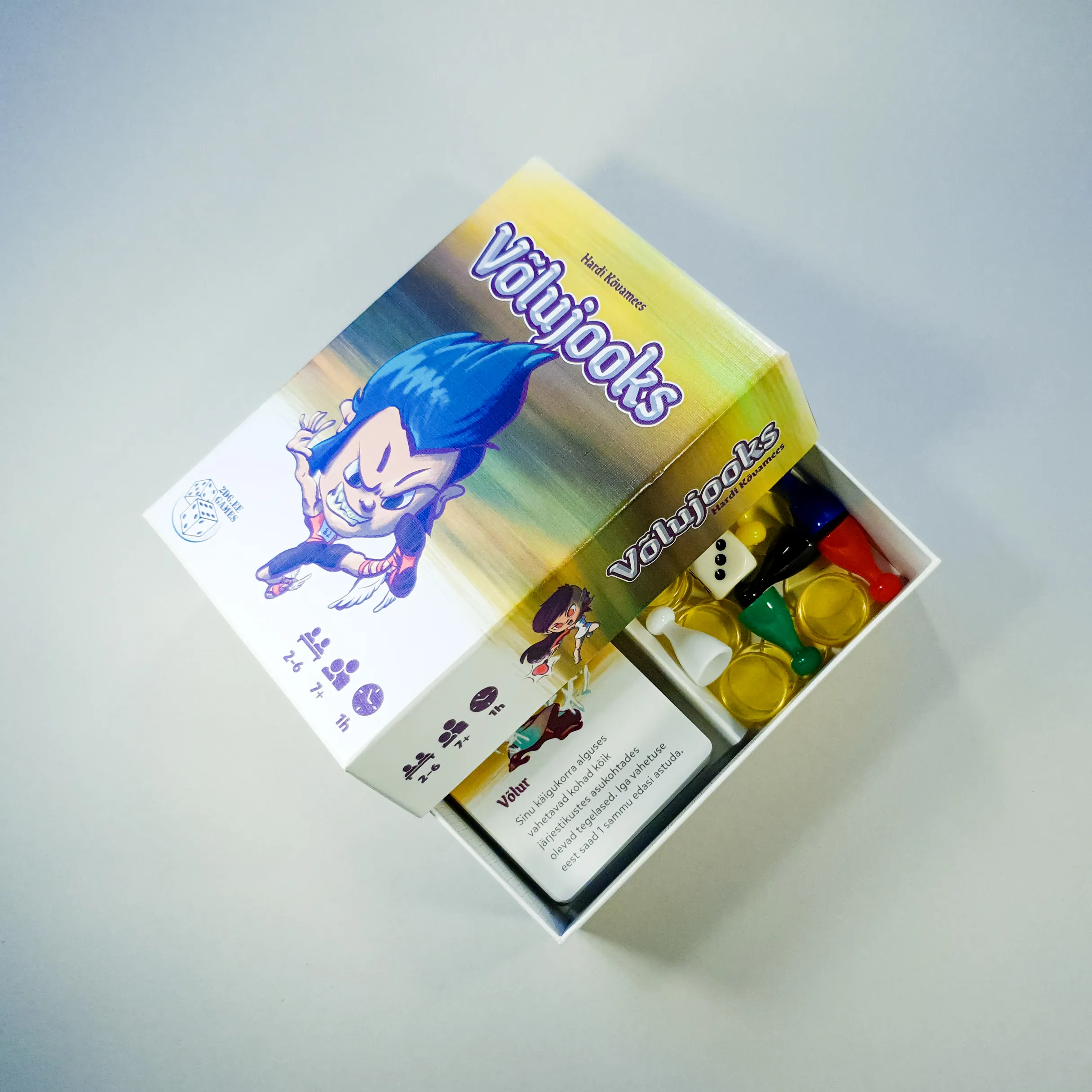 Partially opened game box