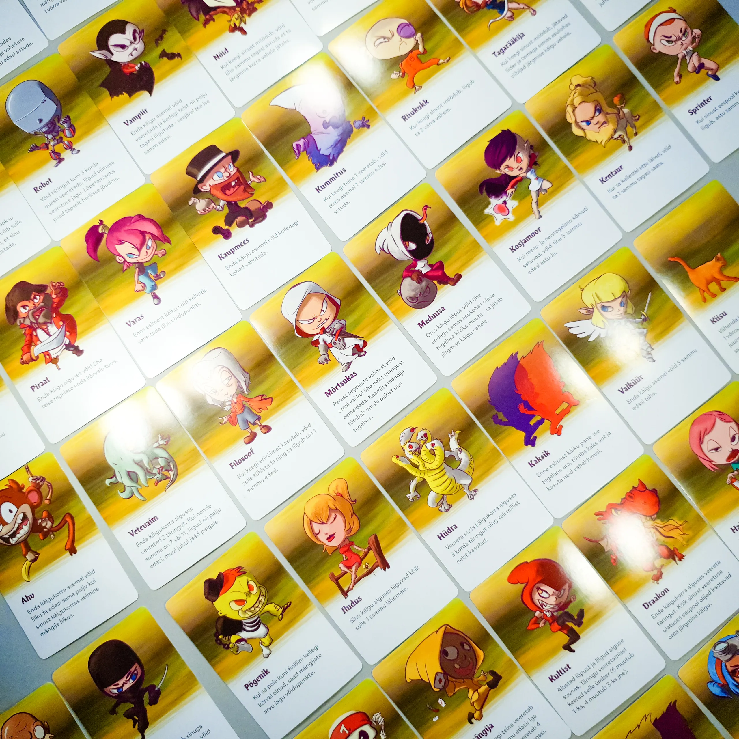 Grid of 20 character cards