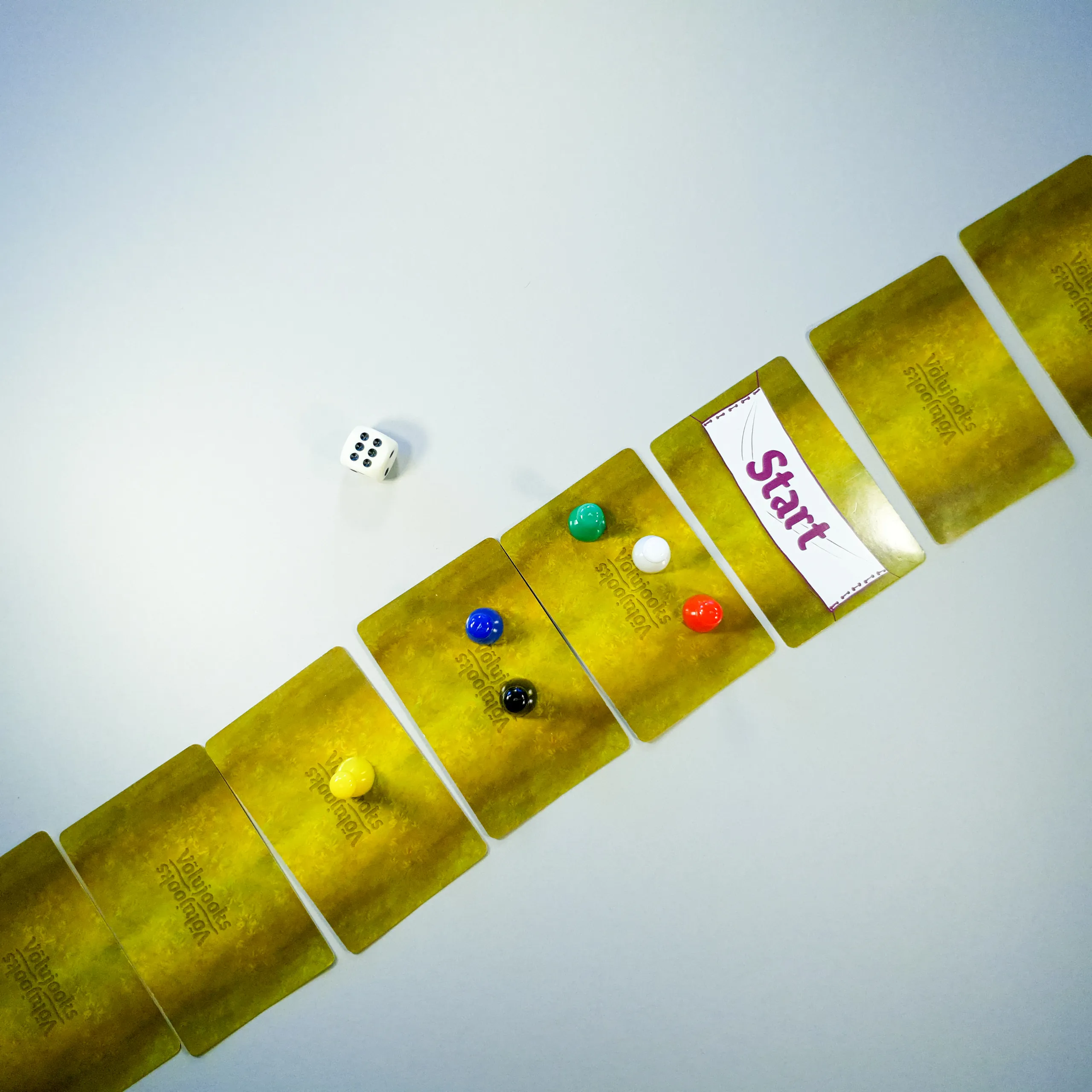 Partial view of game track from overhead