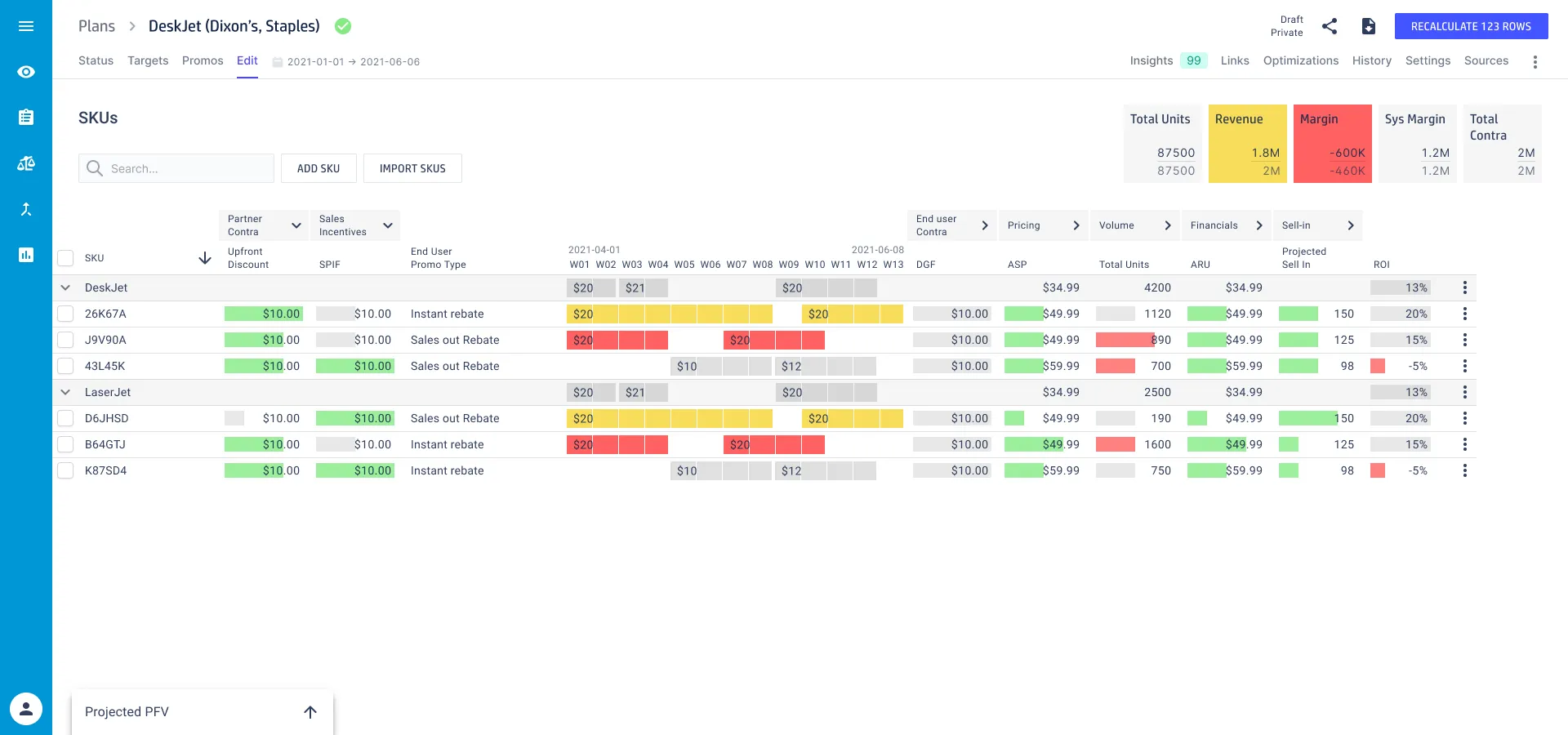 Plan editor