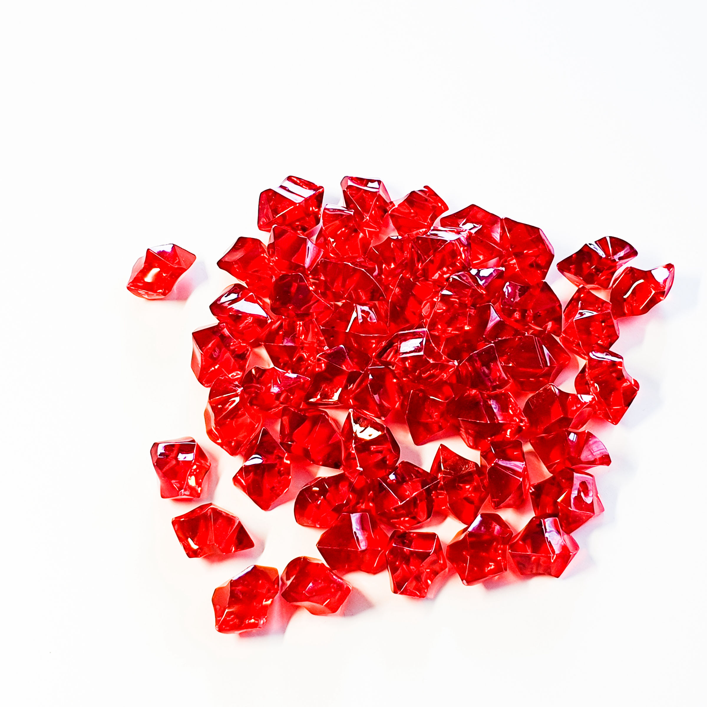 Handful of bright red Spyrium crystals